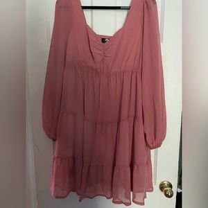 Missguided Pink Maternity Long Sleeve Dress